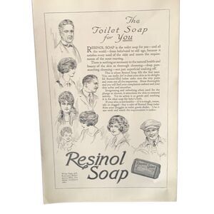 Vintage 1923 Resinol Soap The Toilet Soap for You Ad Advertisement
